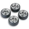 Fastrax 1/10 (4) Drift D1 Tyre W/9mm 5spoke Wheel Chrome