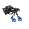 Fastrax Deluxe Aluminium Blue Winch Hooks Black Chain Set