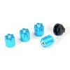 Fastrax AntiDust Aluminium M4 Wheel Nut Covers (4pcs) Blue