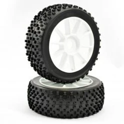 Fastrax 1/8 Buggy Maths Block Tyre Pre-Mounted On 10 Spoke Wheel (2)