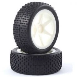 Fastrax H Pattern 1/10th Off-Road Buggy Pre-Mounted Front Tyres On 6 Spoke Wheels (2)