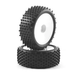 Fastrax Stub 1/10th Buggy Tyres Pre-Mounted On Dish Wheels (2) - Front