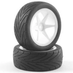 Fastrax Arrow 1/10th Buggy Tyres Pre-Mounted On Spoked Wheels (2) - Front