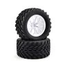 Fastrax 1/10 Mega-V Truck Tyre Mounted On White 12-Spoke (12mm Hex)