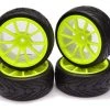 Fastrax 1/10 Street/ Tread Tyre 10 Spoke Neon Yellow Wheels