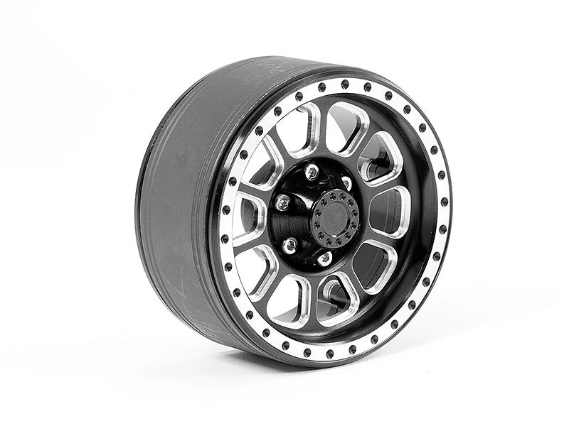 Fastrax Aluminium Beadlock TEN 1.9in Wheels (2) - Black - Image 2