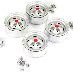 Fastrax Aluminium Beadlock Star 1.9in Wheels - Silver (4)