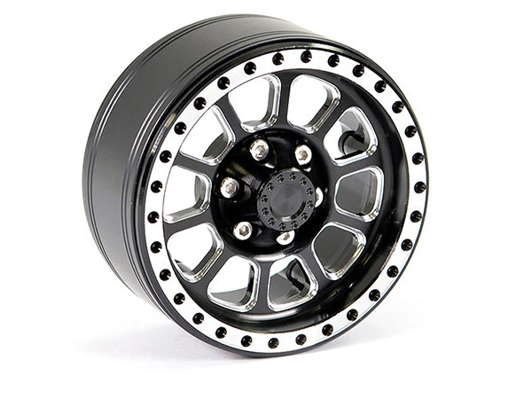 Fastrax Aluminium Beadlock Ten 1.9in Wheels - Black (4) - Image 2