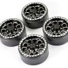 Fastrax Aluminium Beadlock Ten 1.9in Wheels - Black (4)