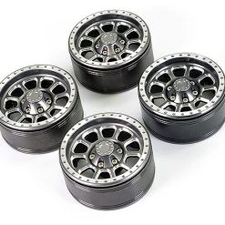 Fastrax Aluminium Beadlock Ten 1.9in Wheels - Titanium (4)