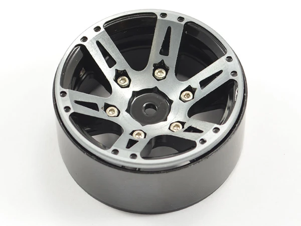 Fastrax 1.9in Heavy Weight Split 6-Spoke Aluminium Beadlock Wheels (4) - Black - Image 5