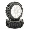 Fastrax 1:8 Rock Block Mounted On 8-Spoke White (2)