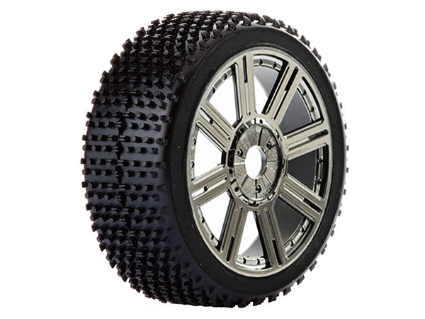 Fastrax 1:8 Cuboid Mounted On Dished Black Chrome (2)