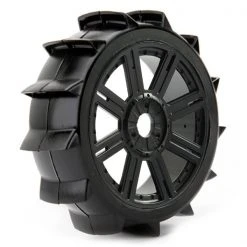 Fastrax 1:8 Paddle Mounted On 8-Spoke Black (Pr)