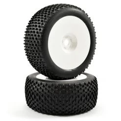 Fastrax 1:8 Truggy X-Block Mounted On White Dish Wheels (2) 0 OffSet