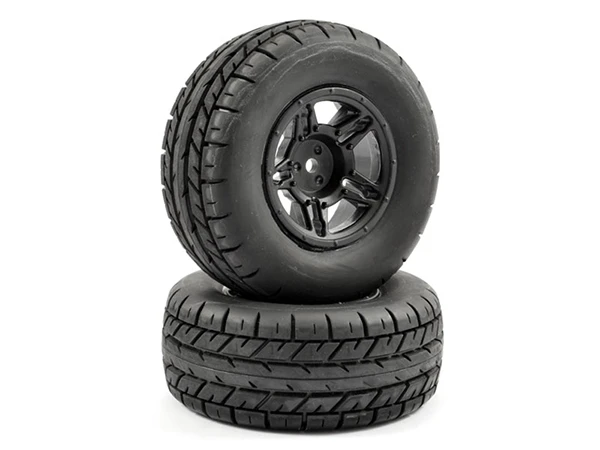 Fastrax 1:10 SC Eagle Mounted 5-Spoke (2) Black (Slash 2wd Front) - Image 3