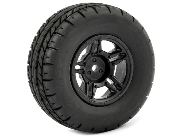 Fastrax 1:10 SC Eagle Mounted 5-Spoke (2) Black (Slash 2wd Front)