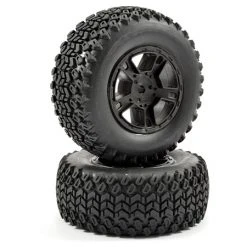 Fastrax 1:10 SC ZigZag Mounted 5-Spoke Black (Slash 2wd Rear/ 4x4 F/R) (2)