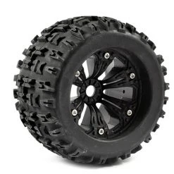 Fastrax 1:8 MT Jigsaw Mounted 6-Spoke Black 1/2in Offset (2) 17mm Hex