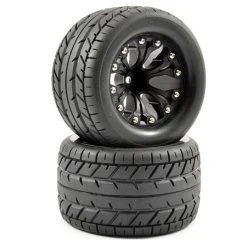 Fastrax 1:10 MT Eagle Mounted On Black 6-Spoke 1/2 Offset (2) 12mm Hex