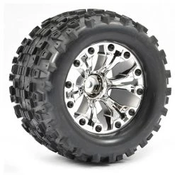 Fastrax 1:10 MT Stinger Mounted On Black 6-Spoke 1/2 Offset (2) 12mm Hex