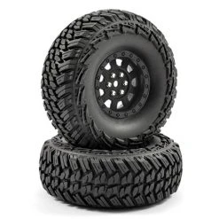 Fastrax 1:10 Crawler Slinger 1.9 Mounted Scale Wheel - Black (2)