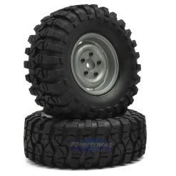 Fastrax 1/10 Crawler Sawblock 1.9 Scale Wheel 108mm Tyre - Grey - (2)