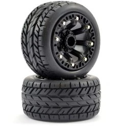 Fastrax 1:16 Eagle Tyres Mounted On 8 Spoke Black Wheels (2)