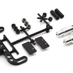 Fastrax RC Drift Twin Chrome Exhaust Pipes W/ Rear Body Mount