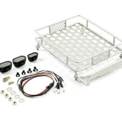 Fastrax Aluminium Luggage Rack With LED Lamps And Spotlights 165mm X 112mm - Silver