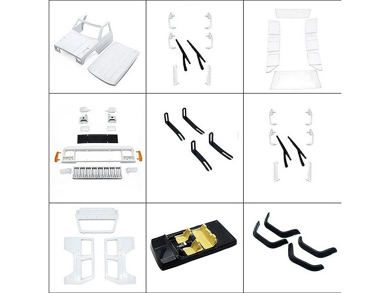 Fastrax 1/10 Rockee Fullcab Interior Hard Crawler Bodyshell 313mm - White - Image 7