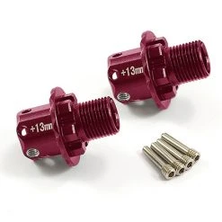 Fastrax Arrma Aluminium 13mm Hex Extension Adapter (pr) - Kraton/ Senton/ Typhon - Red