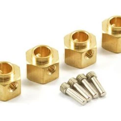 Fastrax Traxxas TRX-4 Brass Hex Wheel Hub - +3mm (4)