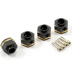 Fastrax TRX-4 Brass Hex Wheel Hubs V2 +3mm (4)